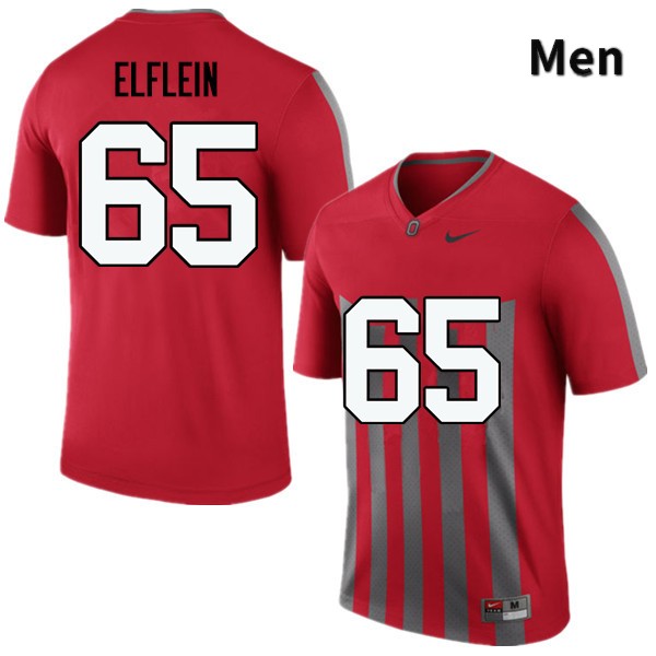 Ohio State Buckeyes Pat Elflein Men's #65 Throwback Game Stitched College Football Jersey